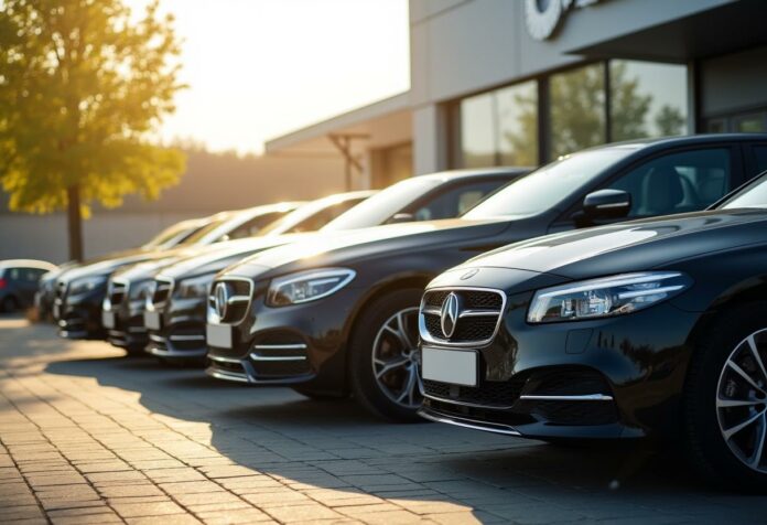 Mehrere Firmenwagen und Leasingfahrzeuge werden professionell bewertet und verkauft