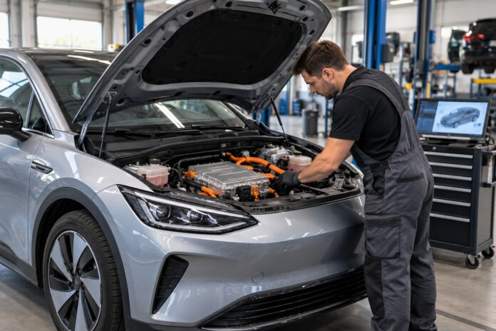E-Auto mit Motorschaden